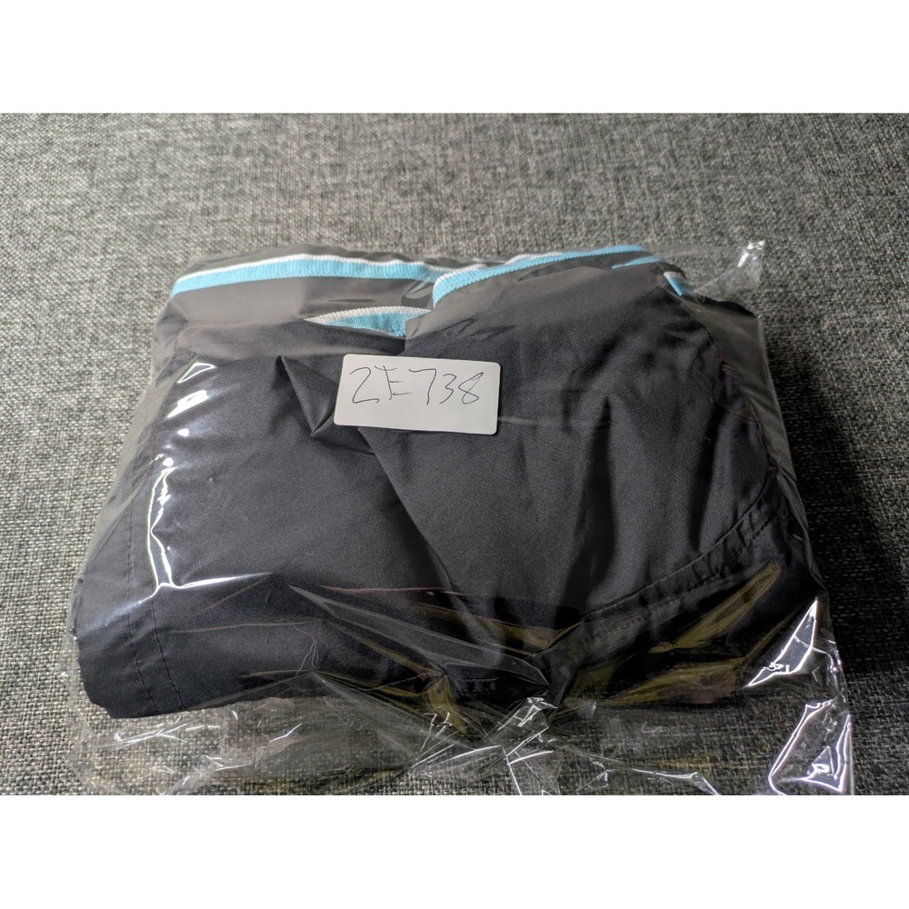 Adidas Track Jogger Y2K Pants Medium Men Black Baggy Striped Windbreaker Gym - Picture 8 of 8
